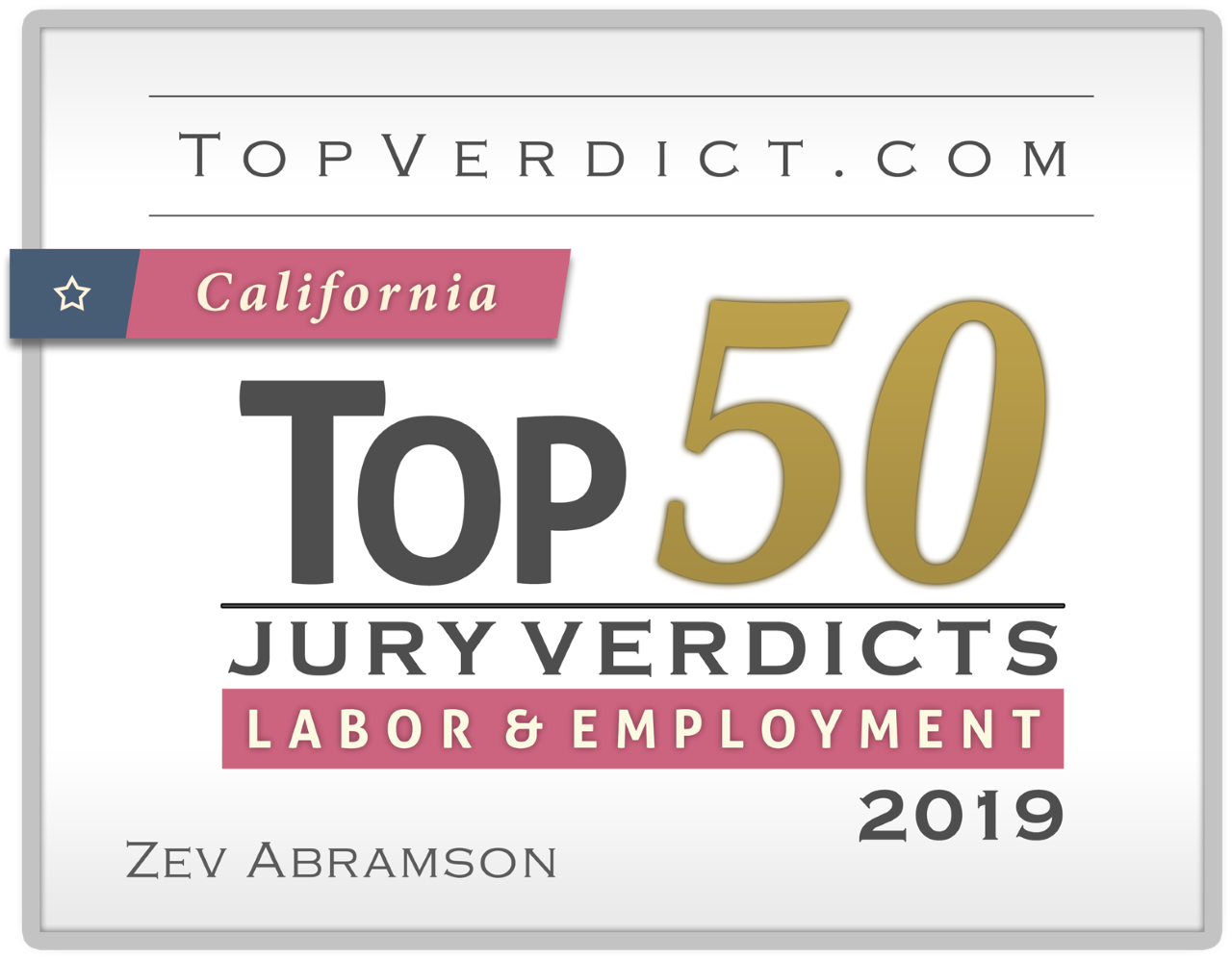 Top 50 Jury Verdiccts - Labor & Employment