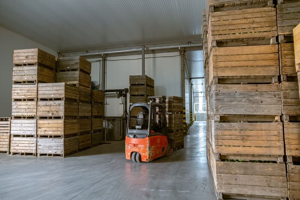 Warehouse shelves and equipment where California limits quotas that interfere with breaks and restroom access
